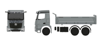 Herpa 958905 - H0 - Mercedes-Benz Arocs M Dreiseitenkipper Daimler